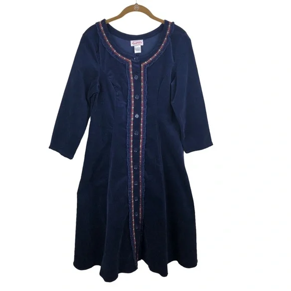blue corduroy dress womens Vintage Corduroy Dress